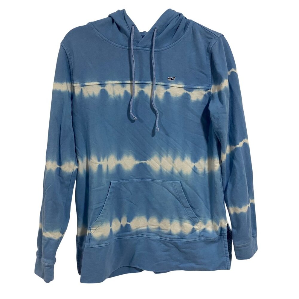 Vineyard Vines Women's Popover‎ Shep Hoodie Tie Dyed Bimini Blue Size S